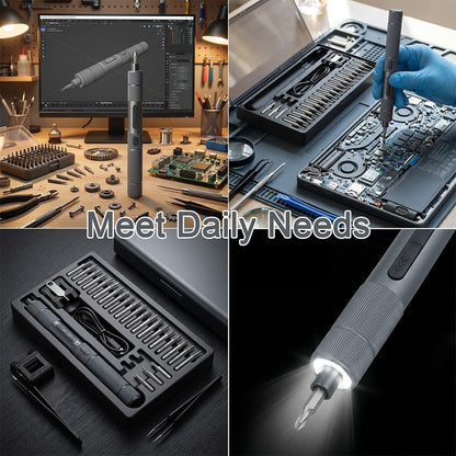 Electric Screwdriver Set- Precision Screwdriver Set(Manual & Automatic)22 Magnetic Bits,Electric Screwdriver Cordless for Glasses, Watch, Phone, Toys & Computer Repair