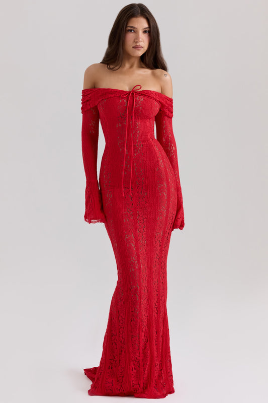 Floral Lace Maxi Dress